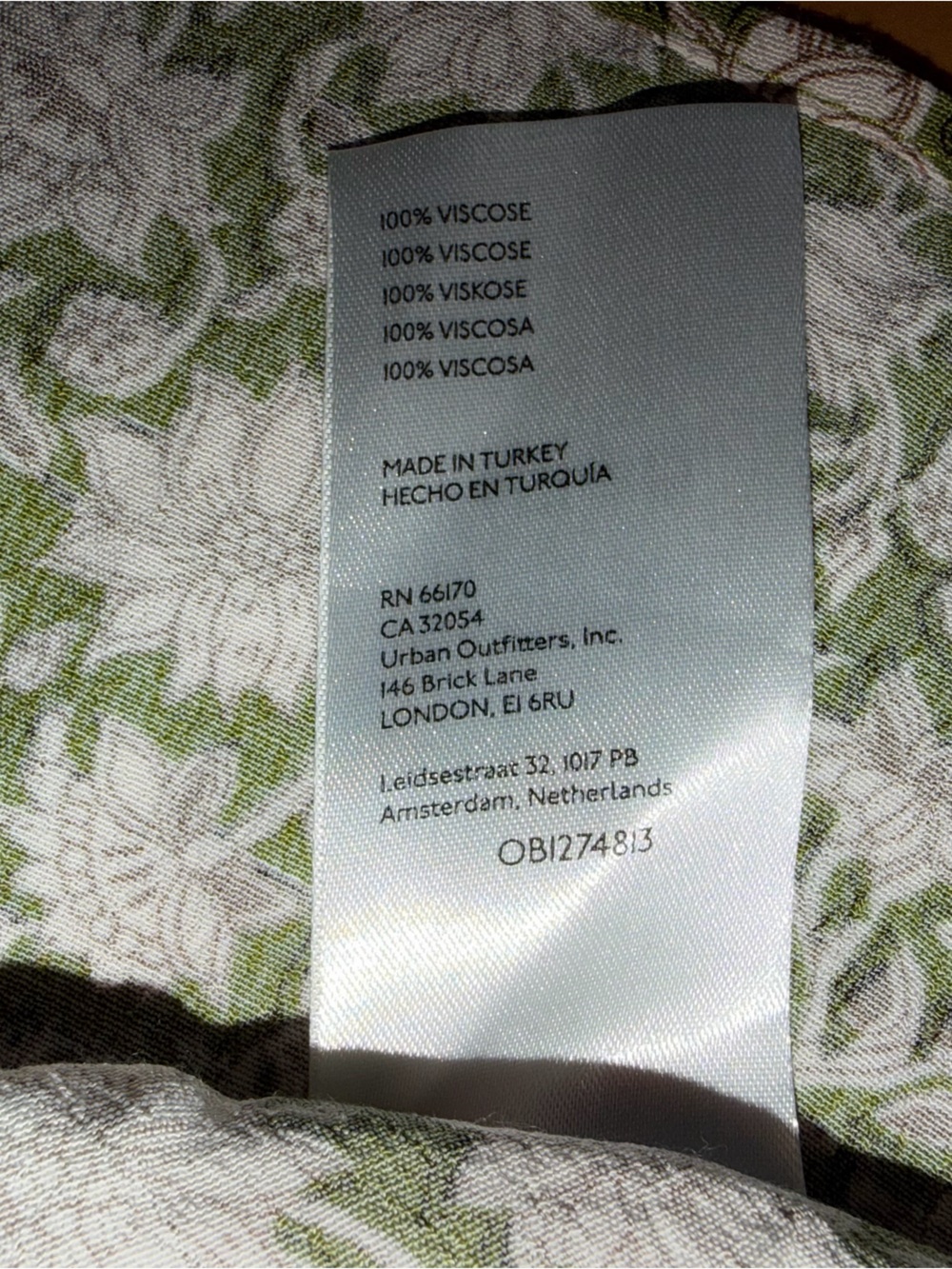 by Anthropologie Robin Tiered Mini Dress in Moss Floral Women’s XS - Picture 8 of 8